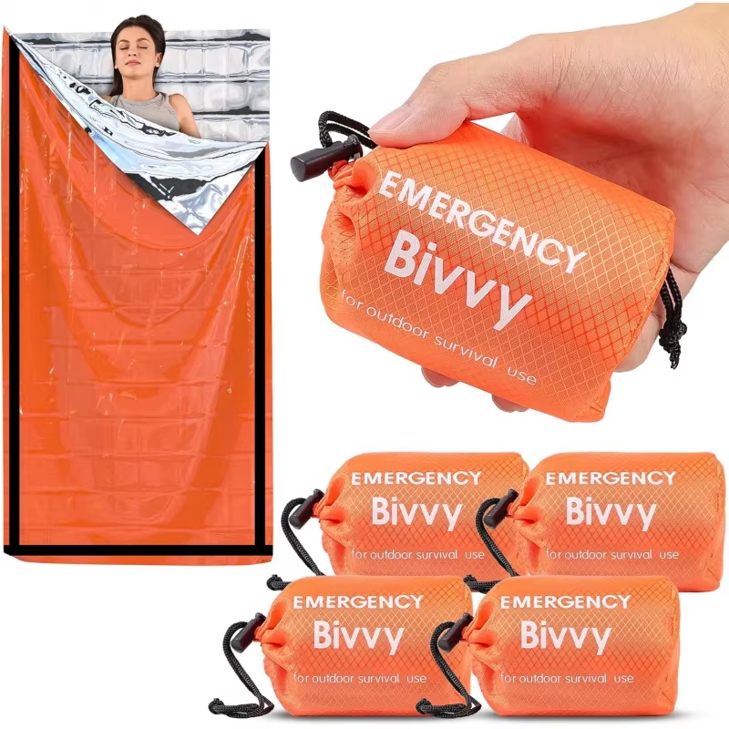 Bivy Bag Emergency - Notfall-Schlafsack, Überlebensdecke, thermischer Mylar-Bivacksack, leichter, wasserdichter,