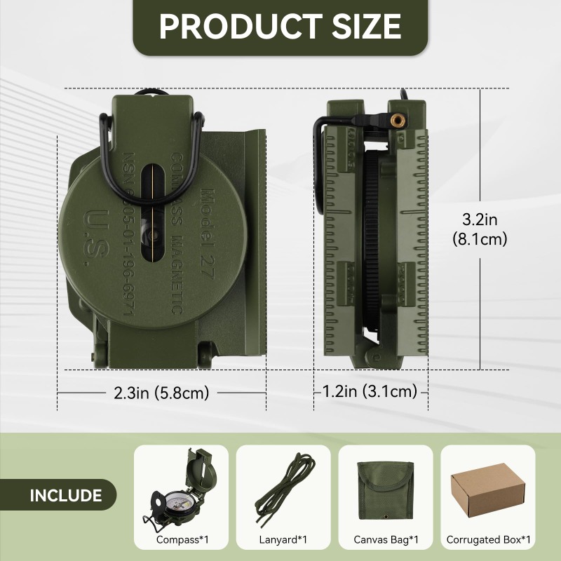 Kompass in Militärqualität, pr – Compass Lensatic Bewertung und Preis